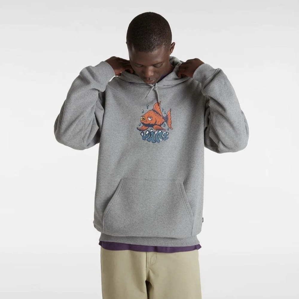 Vans Loose Fit Fish Hoodie Sweatshirt Boys Large